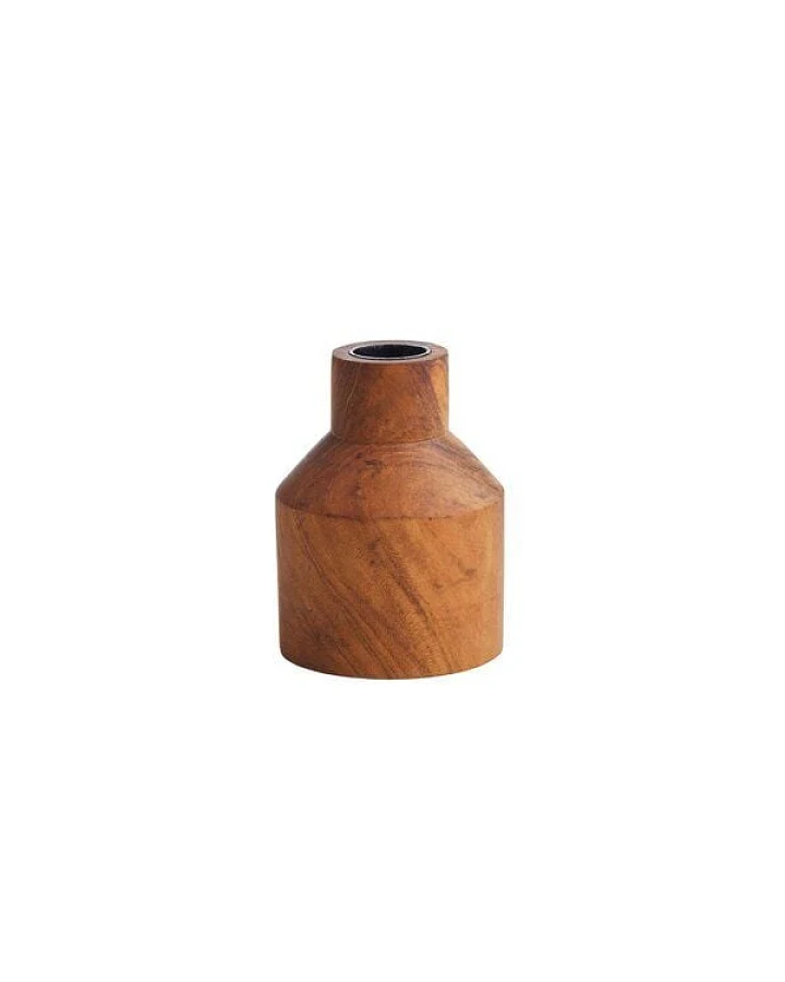 Originalhome Kerzenständer aus recyceltem Teakholz, Jol, M