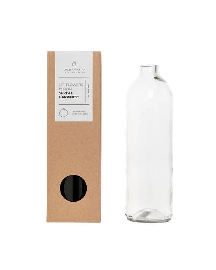 Originalhome Flaschenvase aus recycelten Weinflaschen,