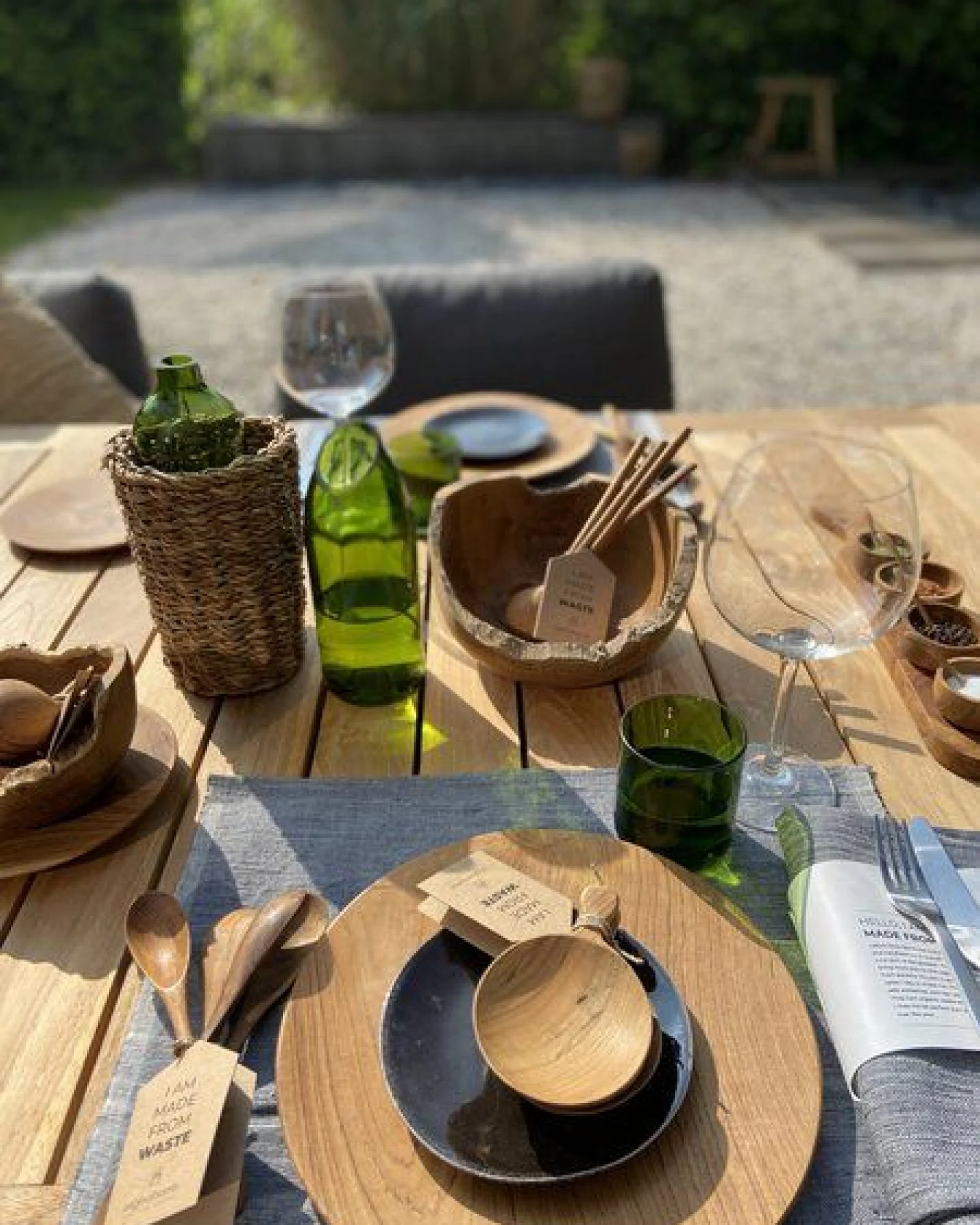 Originalhome Flaschenvase aus recycelten Weinflaschen, – Ansicht 3