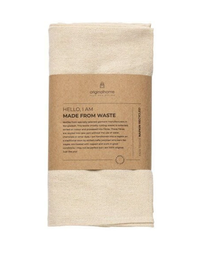 Originalhome Serviette aus recycelte Baumwolle,