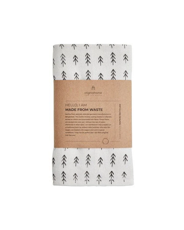 Originalhome Serviette aus recycelte Baumwolle, Tannenbaummuster