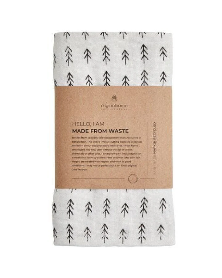 Originalhome Serviette aus recycelte Baumwolle, Tannenbaummuster