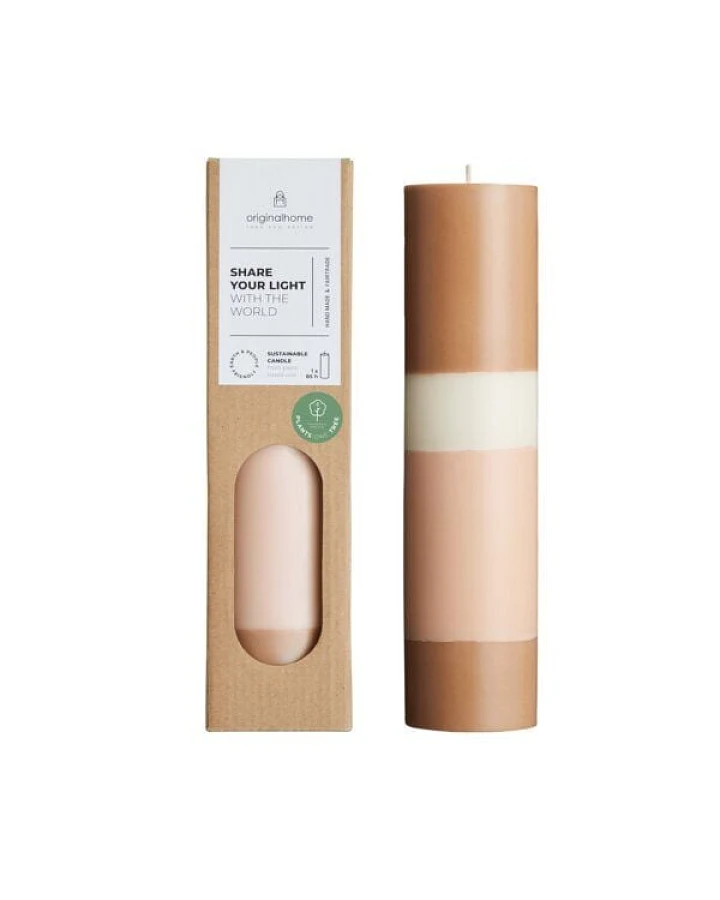 Originalhome Geruchsneutrale Geschichtete Stumpenkerze – vegan & fair.