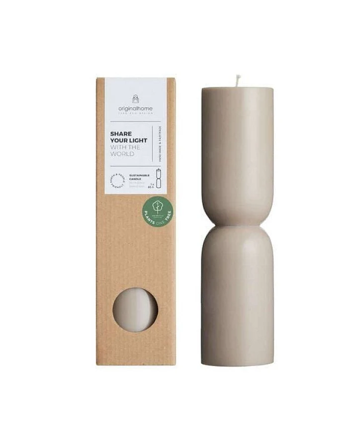 Originalhome Nachhaltiges Kerzengeschenk: Handgegossene vegane Designkerze - Organic L,