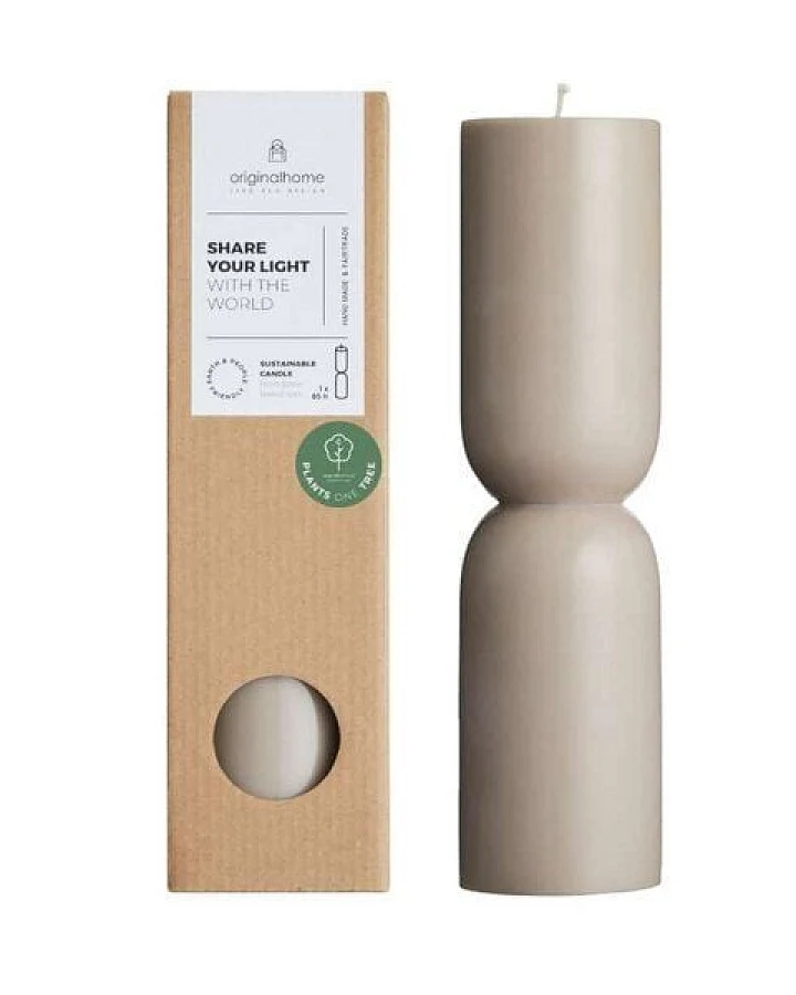Originalhome Nachhaltiges Kerzengeschenk: Handgegossene vegane Designkerze - Organic L,
