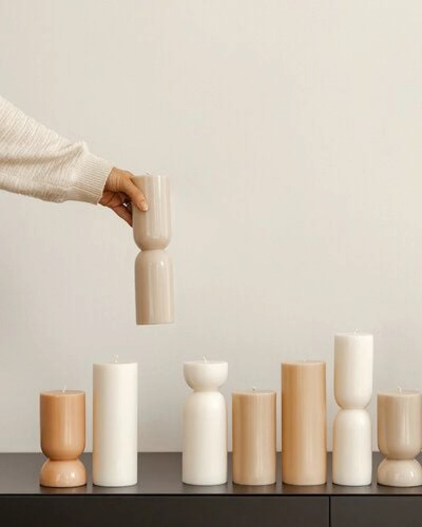 Originalhome Nachhaltiges Kerzengeschenk: Handgegossene vegane Designkerze - Organic L, – Ansicht 3