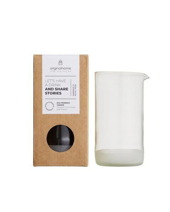 Originalhome Upcycling Bierflaschen Wasserkaraffe – stilvoll servieren, zero waste & vegan hergestellt.
