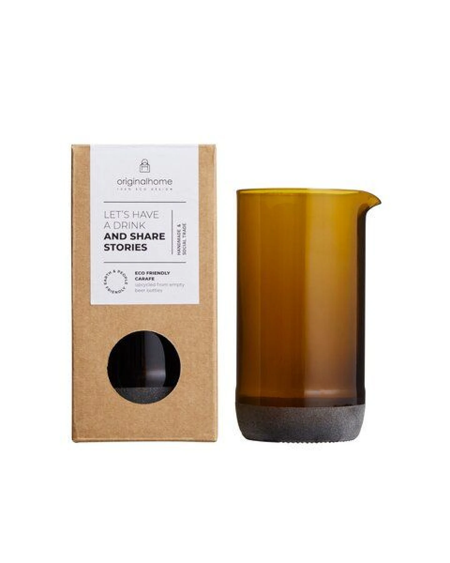 Originalhome Upcycling Bierflaschen Wasserkaraffe – stilvoll servieren, zero waste & vegan hergestellt. – Ansicht 2