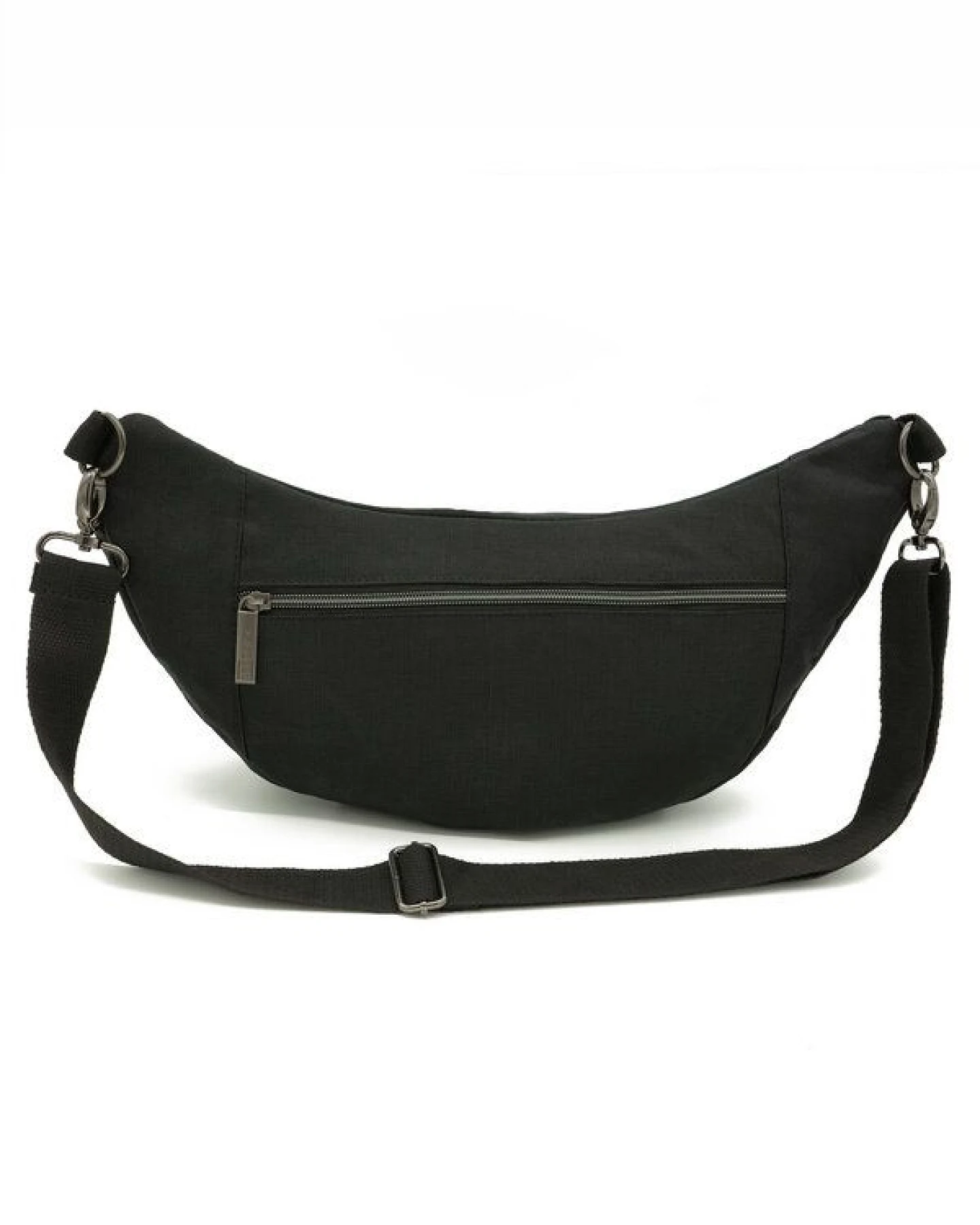 seasara Moon Bag wasserabweisend aus Hanf/rPET, schwarz – Ansicht 3