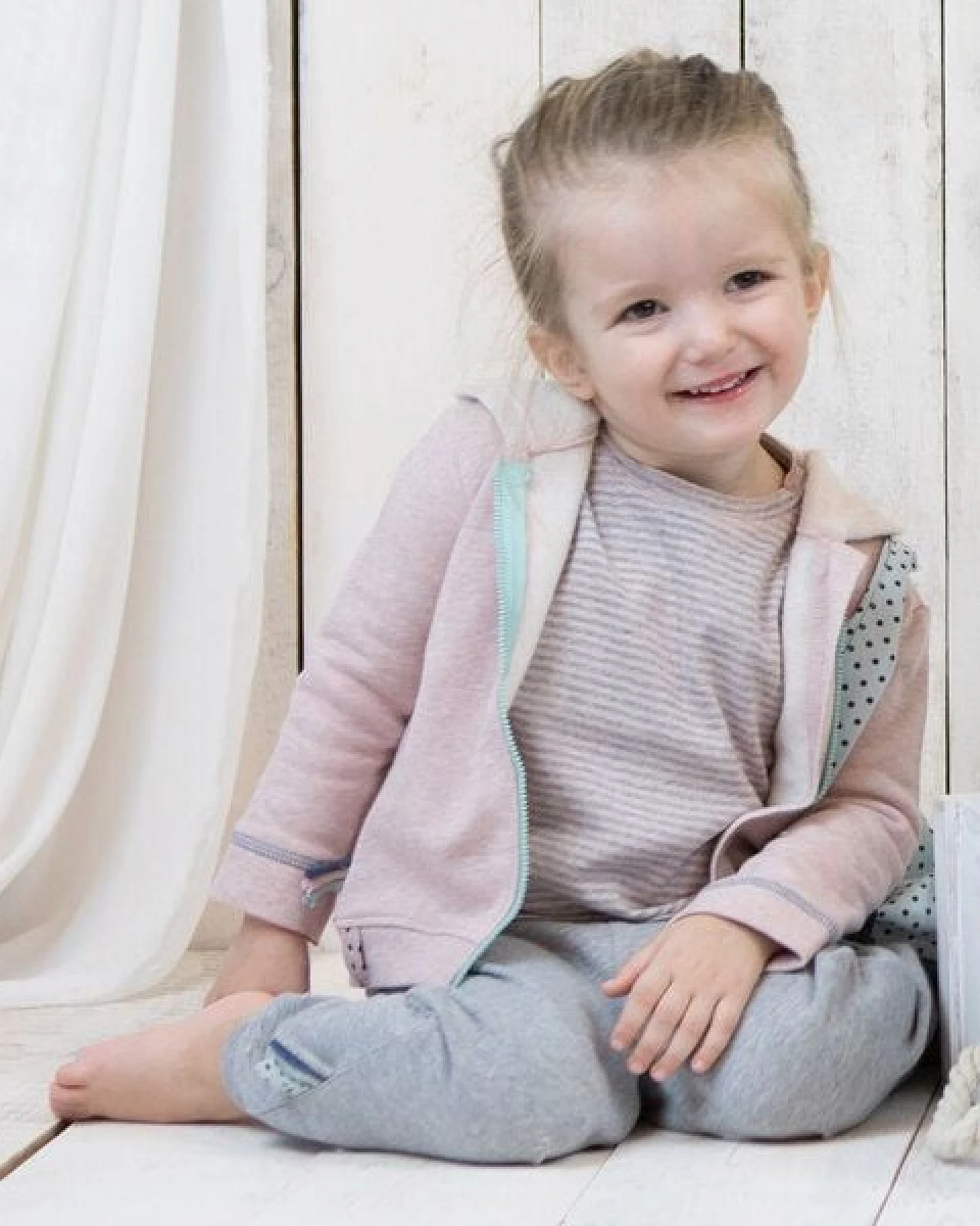 Baby Langarm T-shirt, gestreift 'OrganicEra' aus Bio Baumwolle – Ansicht 2