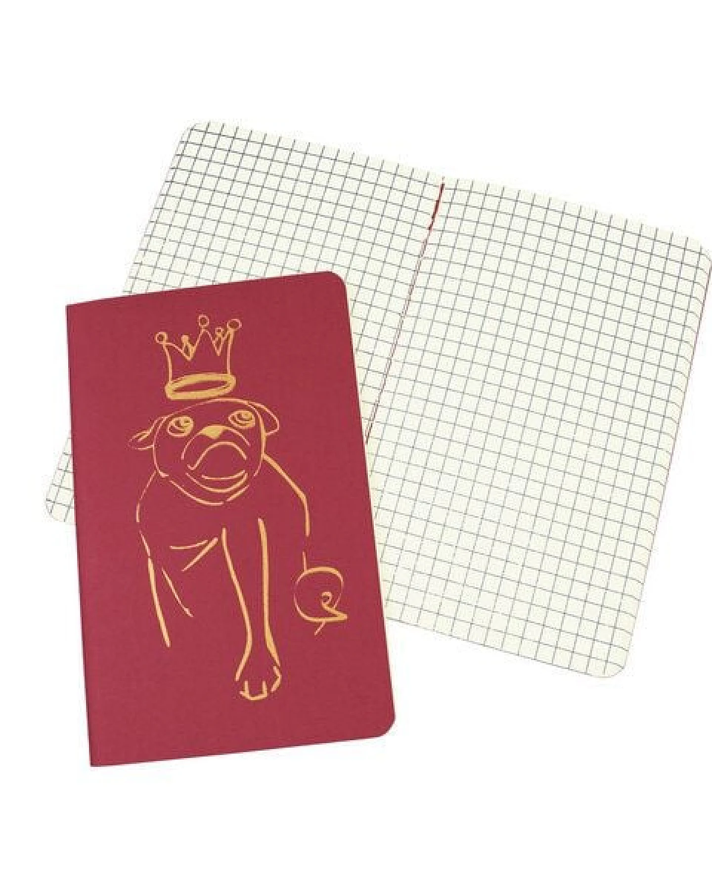 HANDGEDRUCKT "Mops" Notizhefte ca. DIN A6 – Ansicht 3
