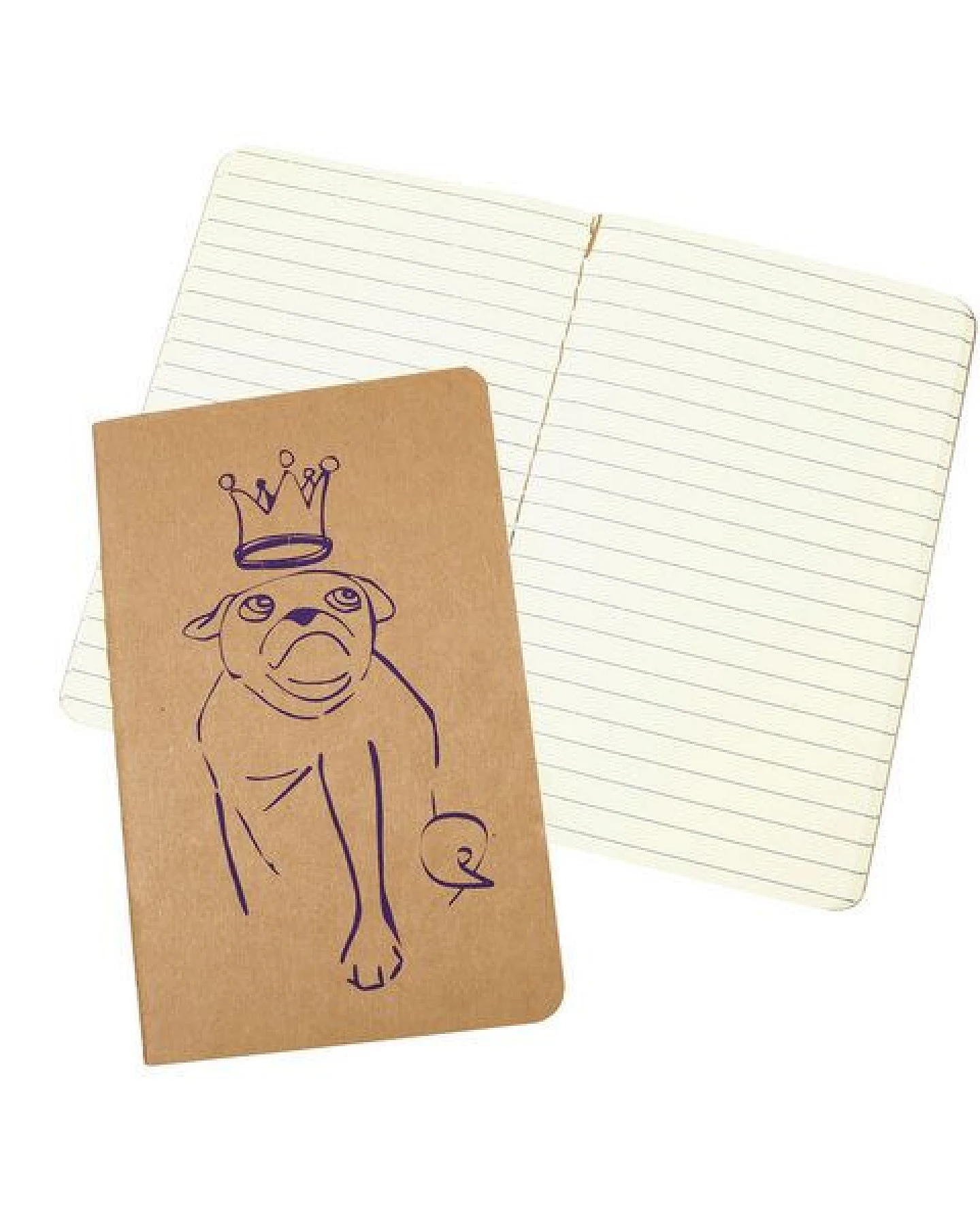HANDGEDRUCKT "Mops" Notizhefte ca. DIN A6 – Ansicht 3