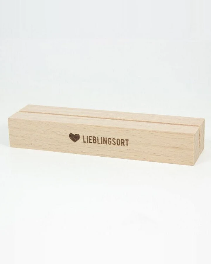 Bow & Hummingbird Kartenständer Lieblingsort aus nachhaltigem Buchenholz