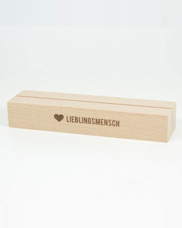 Bow & Hummingbird Kartenständer Lieblingsmensch aus nachhaltigem Buchenholz