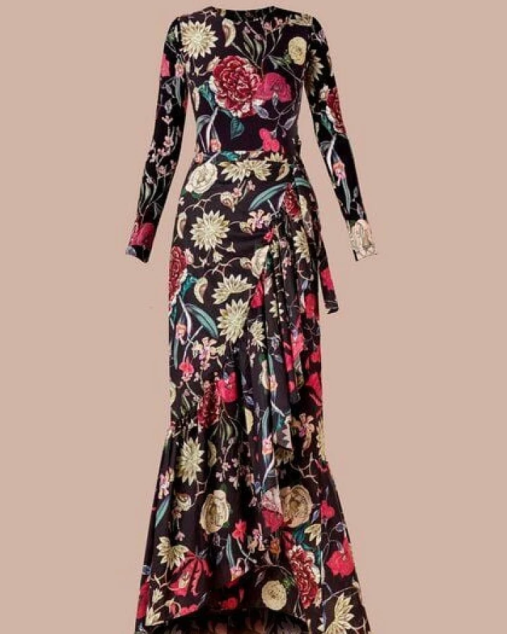 Atelier SNOW Set Langärmliger Body + Maxi-Wickelrock Camellia