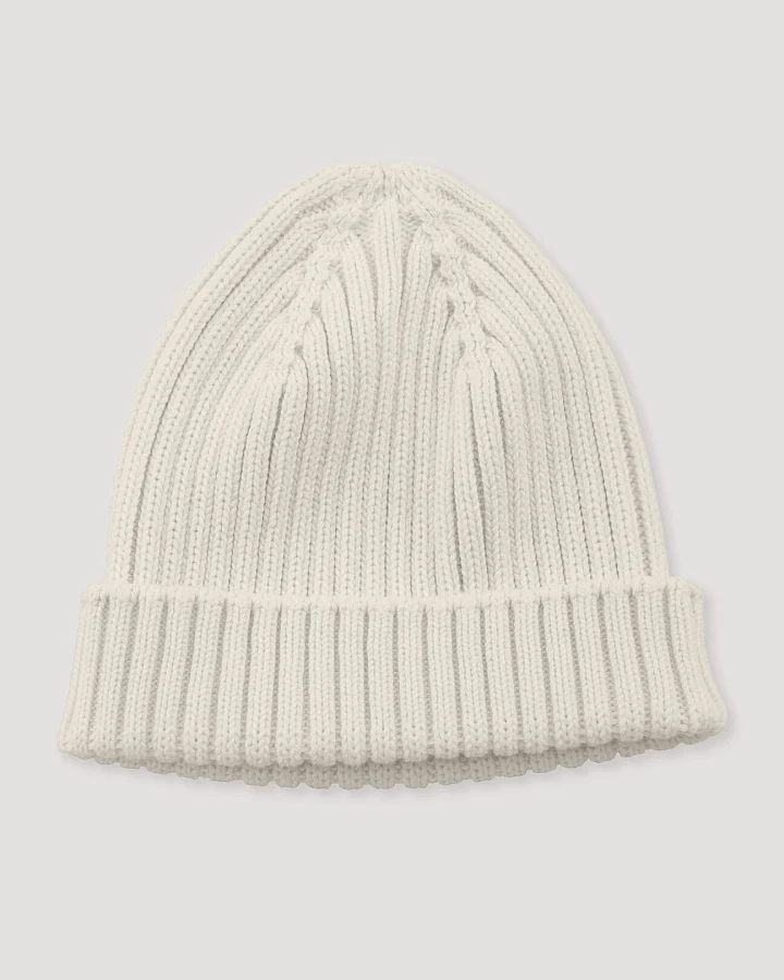 hessnatur Baby Strickmütze aus Bio-Baumwolle - beige - Größe 45/47