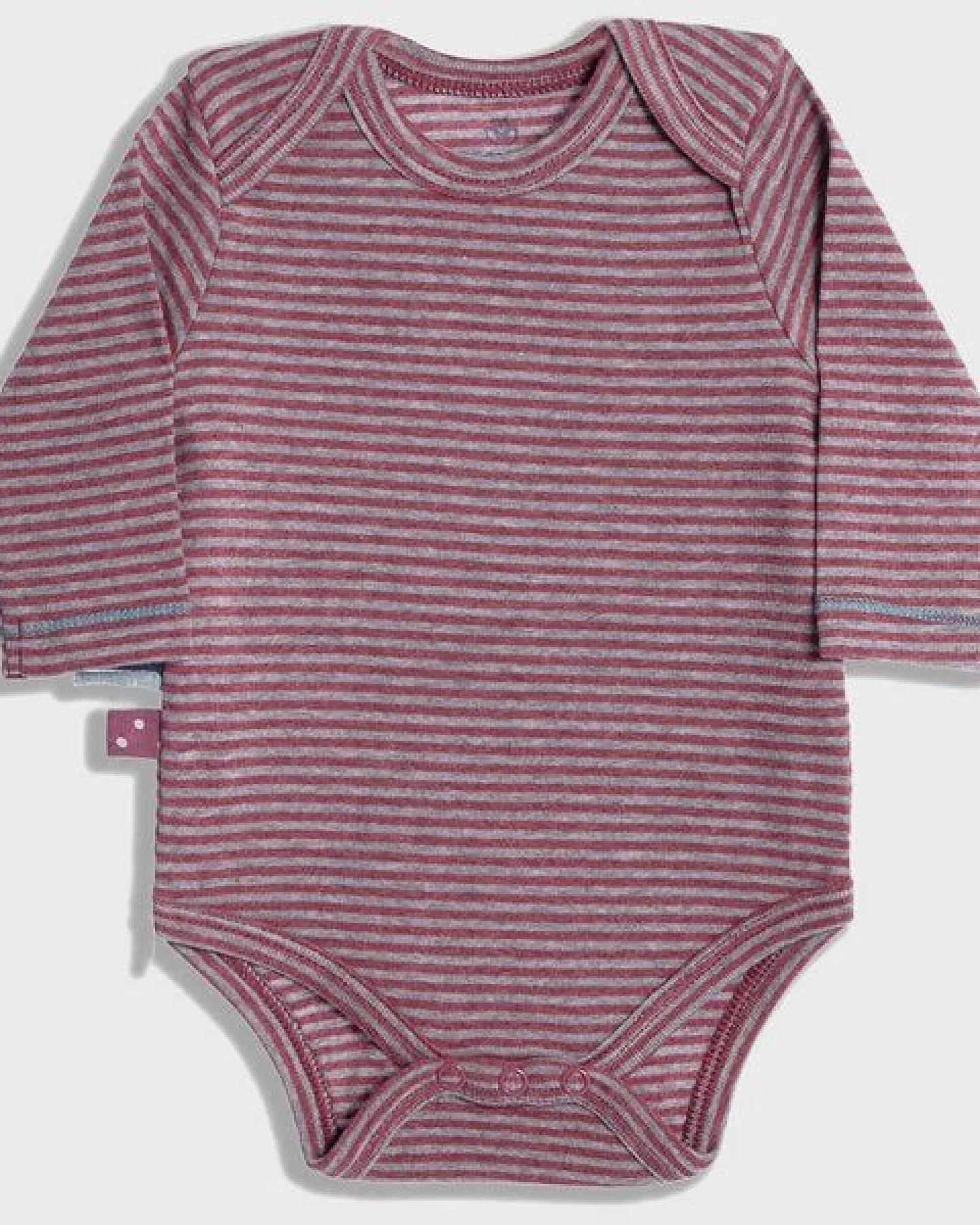 Baby Langarm Bodysuit, gestreift 'OrganicEra' aus Bio Baumwolle – Ansicht 2