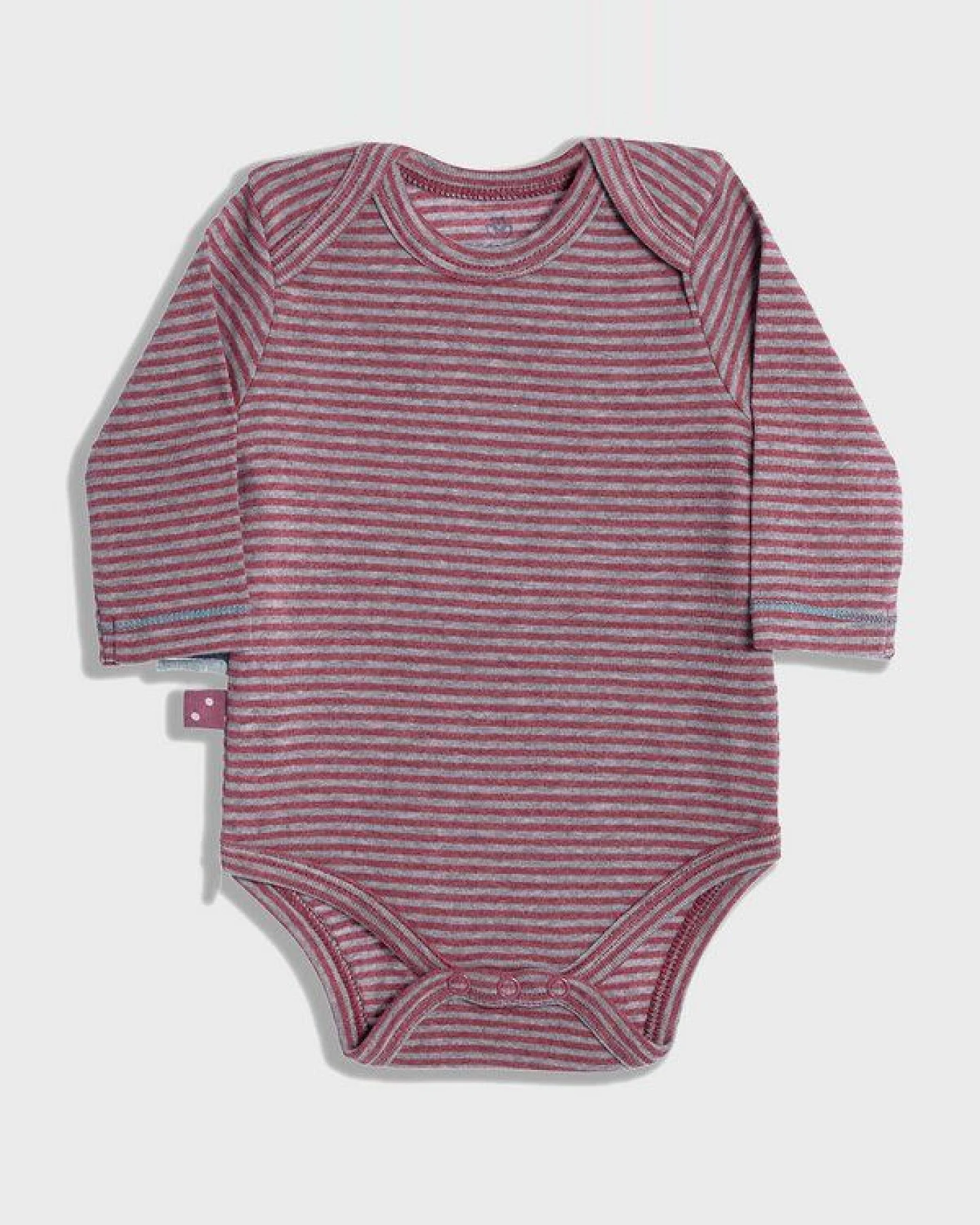 Baby Langarm Bodysuit, gestreift 'OrganicEra' aus Bio Baumwolle – Ansicht 2