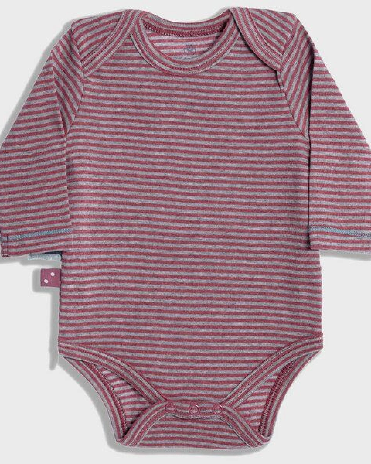 Baby Langarm Bodysuit, gestreift 'OrganicEra' aus Bio Baumwolle – Ansicht 2
