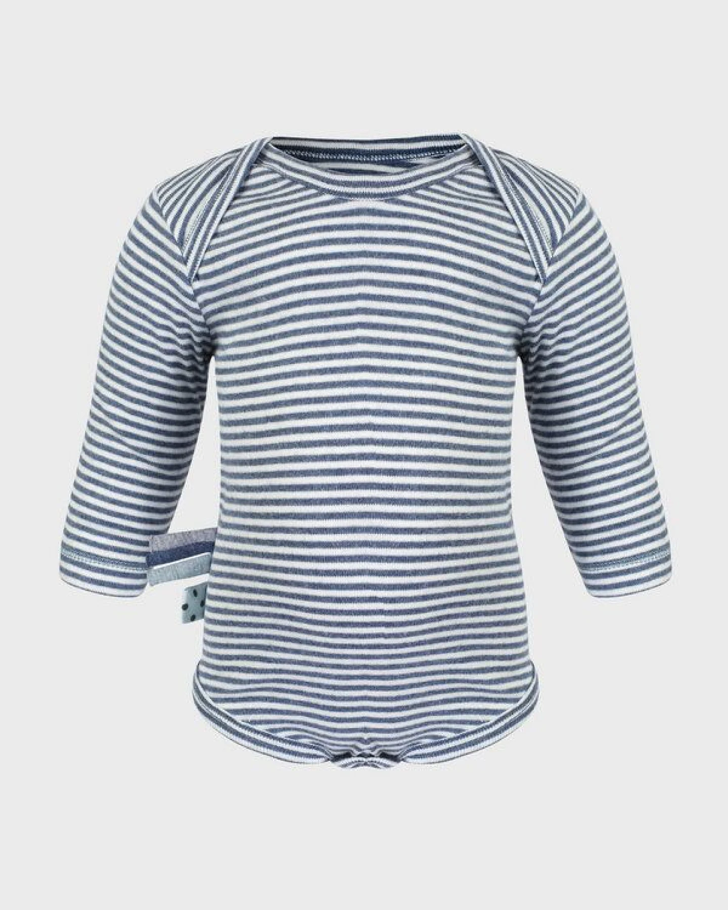 Baby Langarm Bodysuit, gestreift 'OrganicEra' aus Bio Baumwolle – Ansicht 4