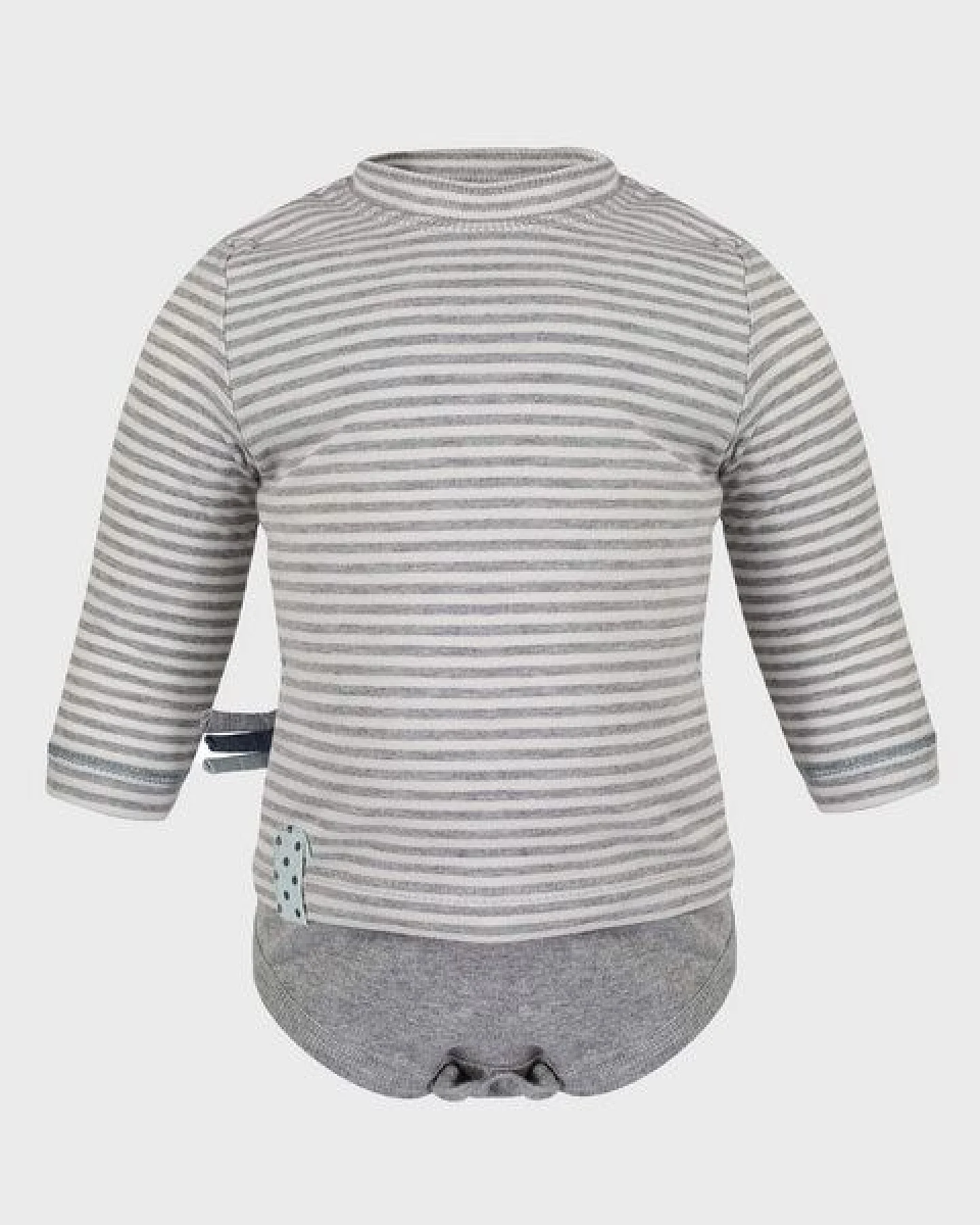 Baby Langarm T-shirt Body, gestreift 'OrganicEra' aus Bio Baumwolle – Ansicht 2