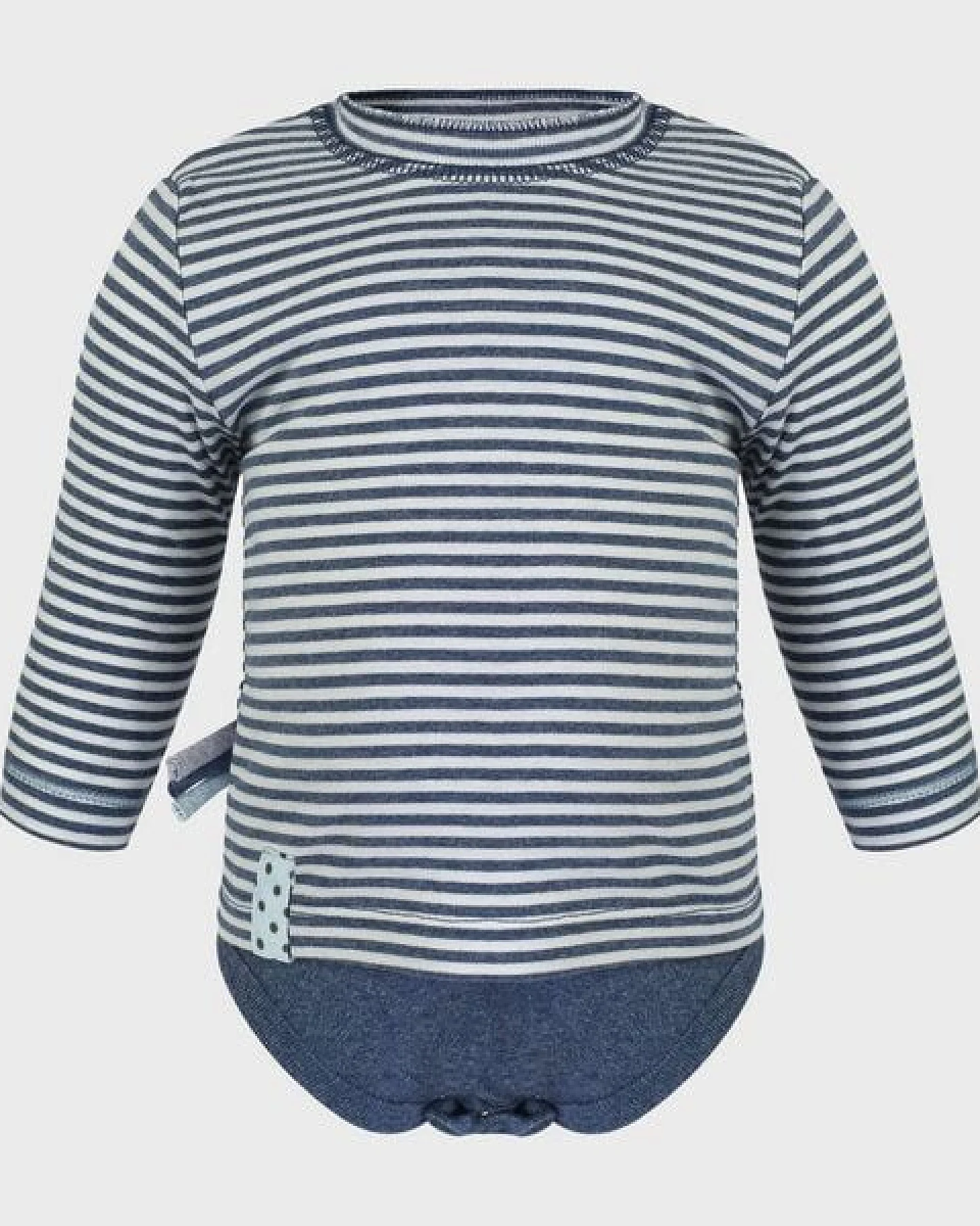 Baby Langarm T-shirt Body, gestreift 'OrganicEra' aus Bio Baumwolle – Ansicht 4