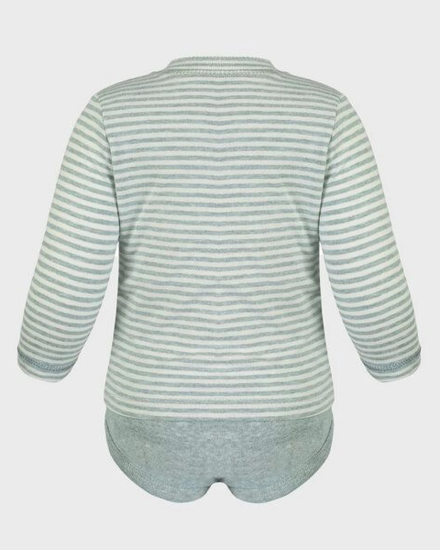 Baby Langarm T-shirt Body, gestreift 'OrganicEra' aus Bio Baumwolle – Ansicht 3