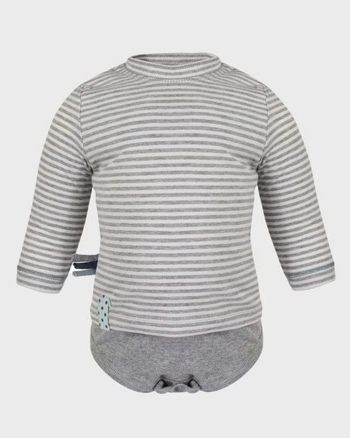 Baby Langarm T-shirt Body, gestreift 'OrganicEra' aus Bio Baumwolle – Ansicht 2
