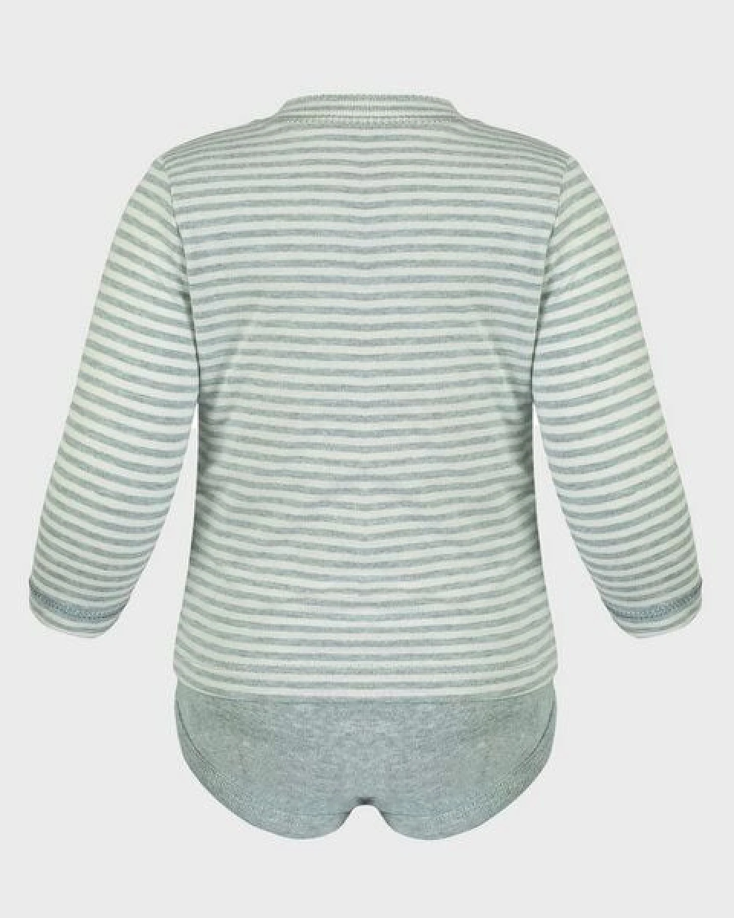 Baby Langarm T-shirt Body, gestreift 'OrganicEra' aus Bio Baumwolle – Ansicht 3