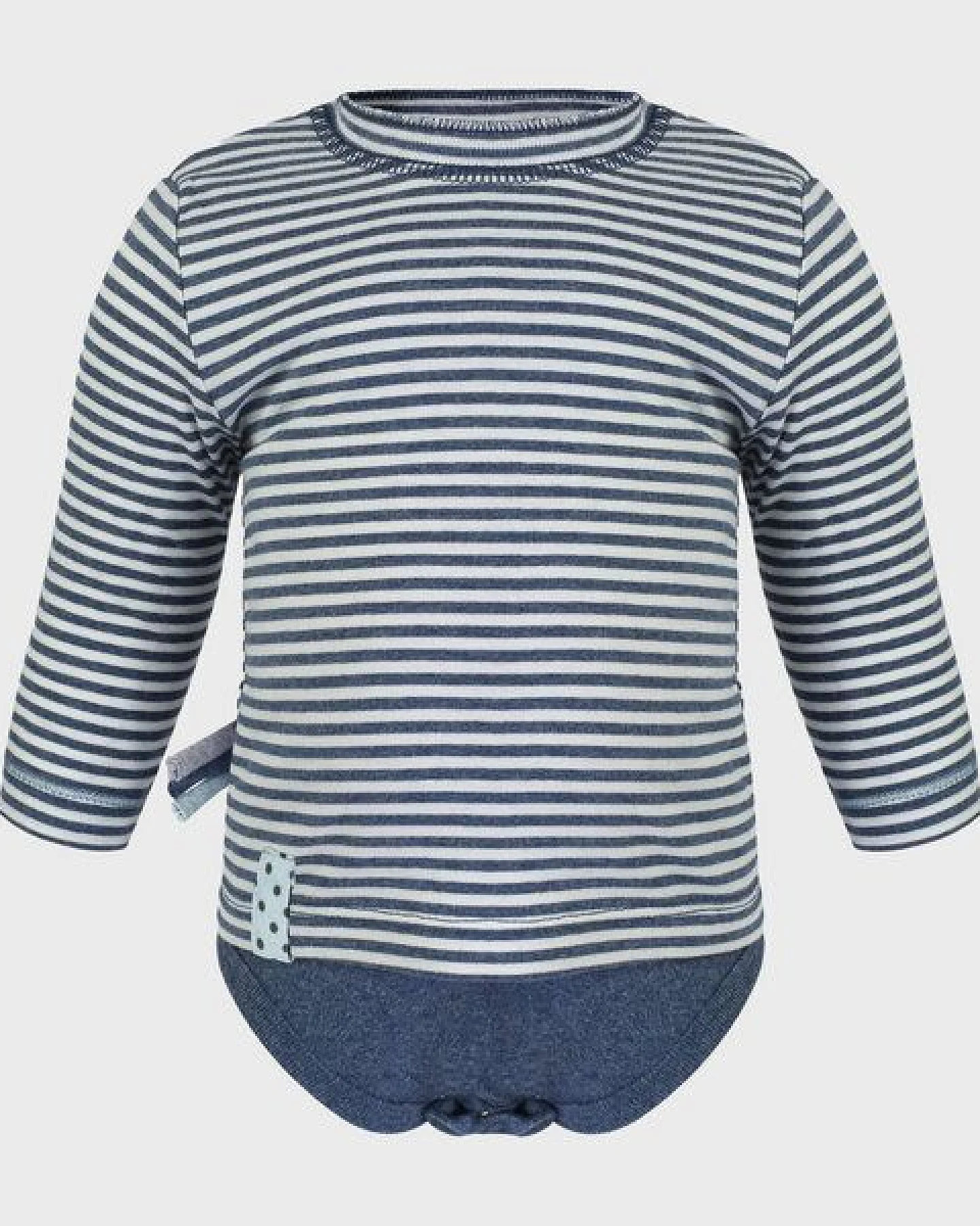 Baby Langarm T-shirt Body, gestreift 'OrganicEra' aus Bio Baumwolle – Ansicht 4