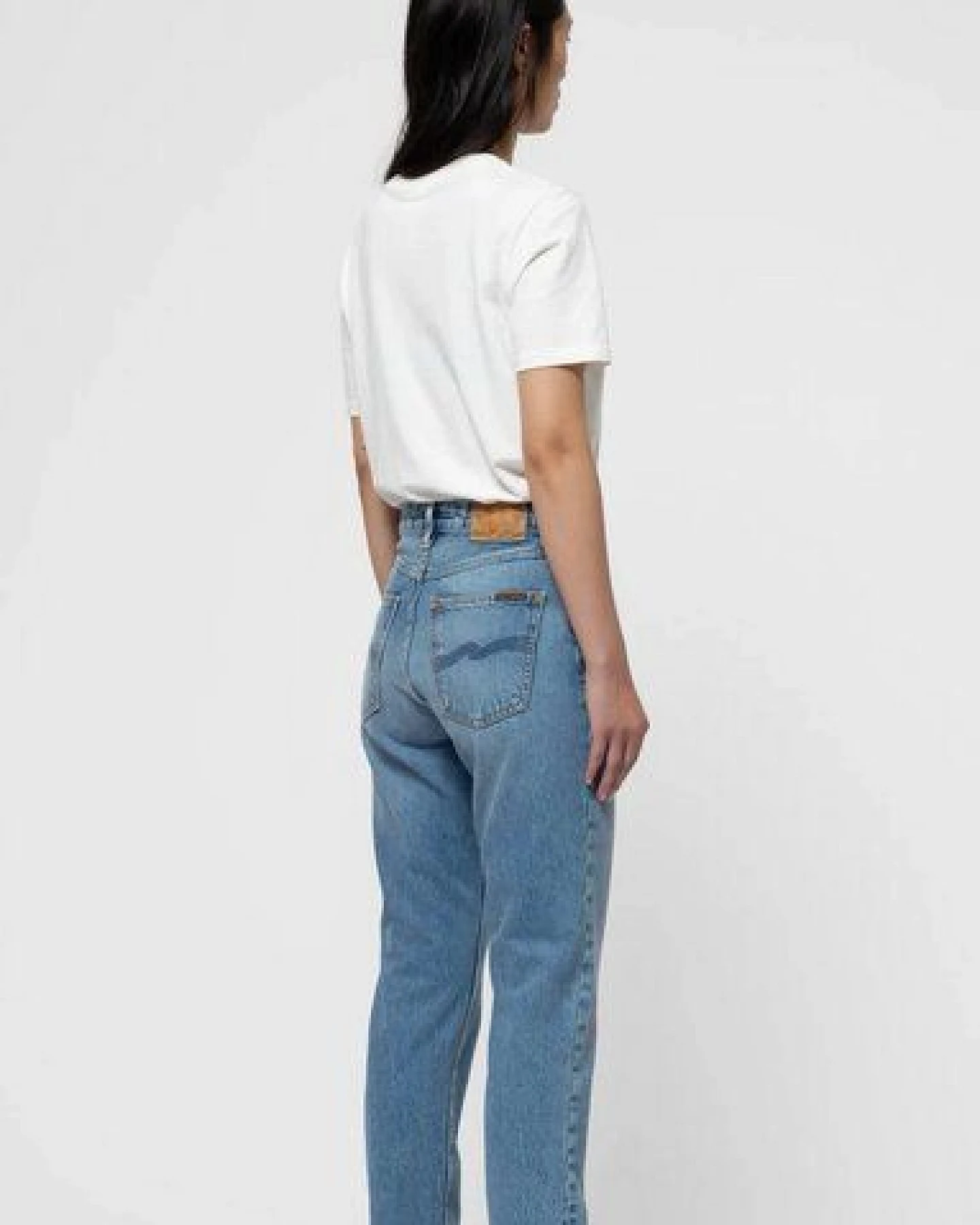 Nudie Jeans Highwaist Jeans - Breezy Britt Blue Rebel - aus Bio-Baumwolle – Ansicht 2