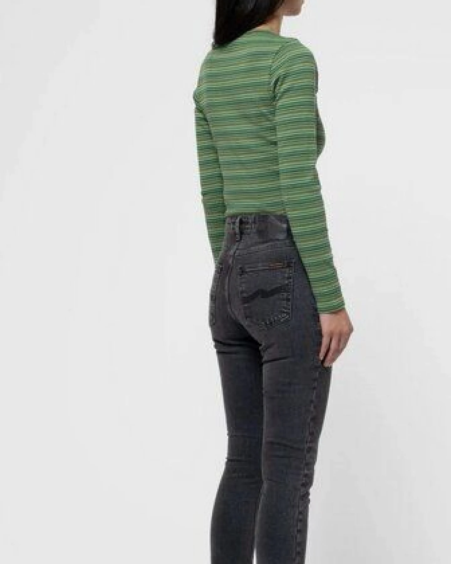 Nudie Jeans Jeans Mellow Mae Lava Grey – Ansicht 2