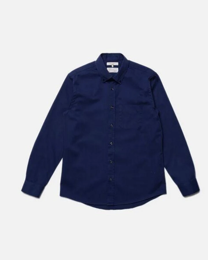 Nudie Jeans Hemd- John Button down Standard Shirt- aus Biobaumwolle