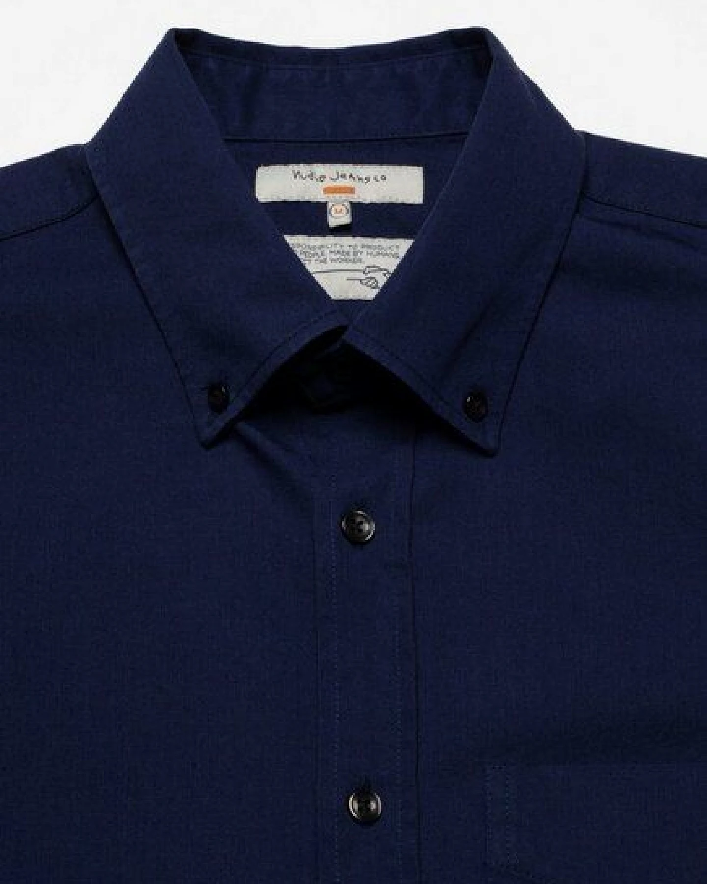 Nudie Jeans Hemd- John Button down Standard Shirt- aus Biobaumwolle – Ansicht 2