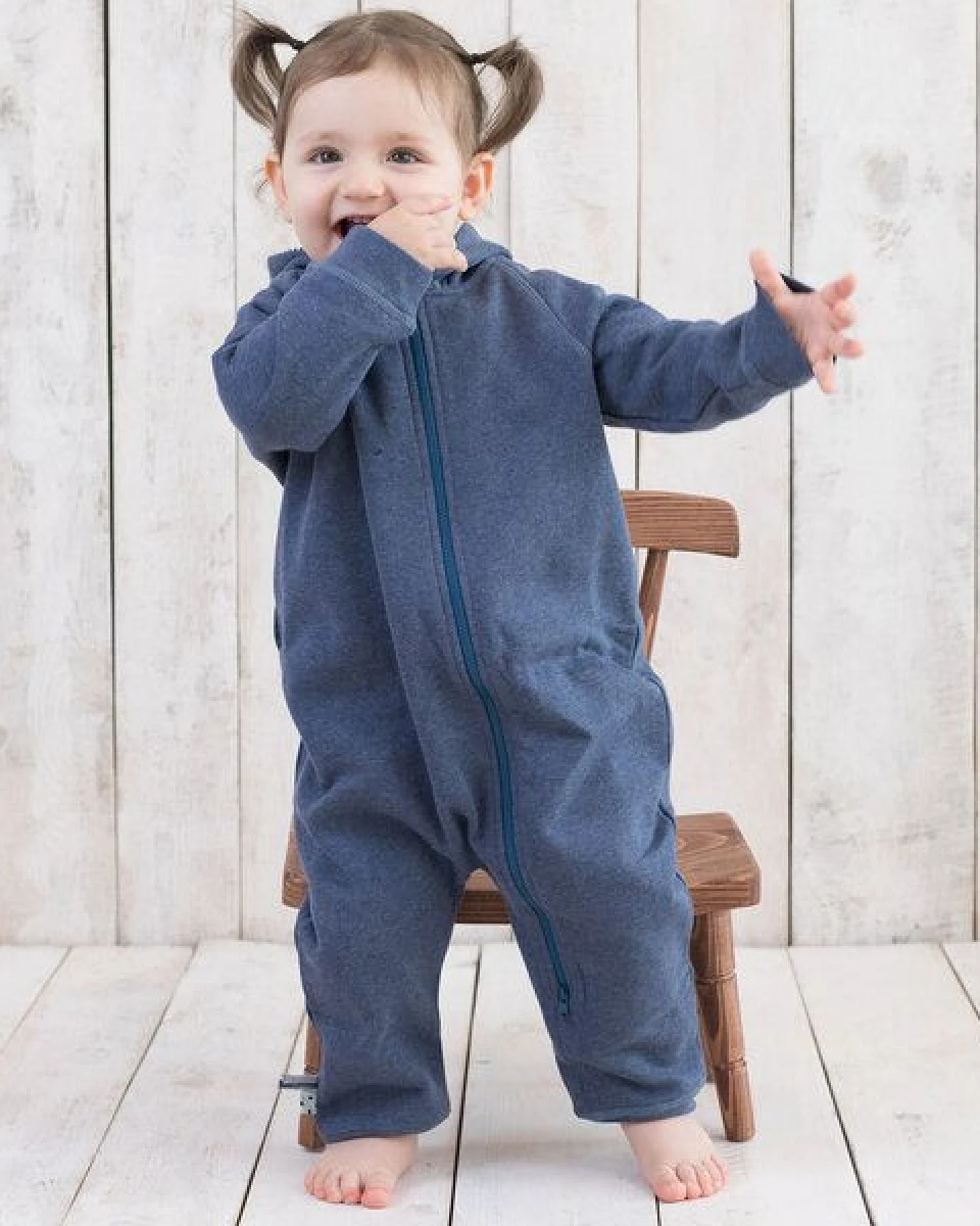 Baby Unisex Jumpsuit mit Reißverschluss 'OrganicEra' aus Bio-Baumwolle – Ansicht 2