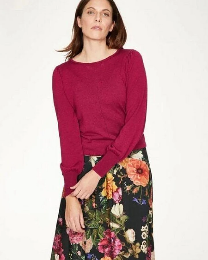 Thought Damen Pullover Evadne - Fuchsia