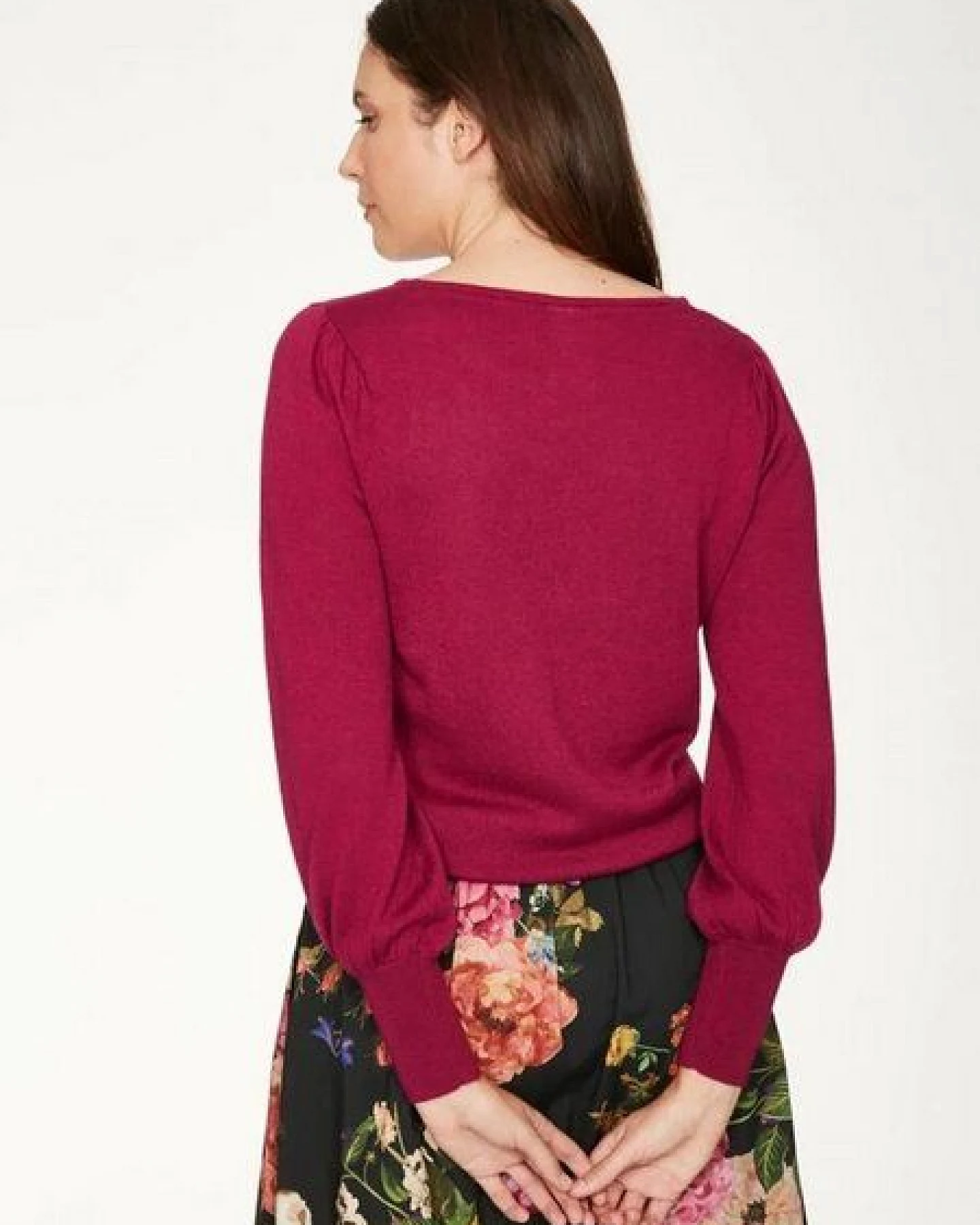 Thought Damen Pullover Evadne - Fuchsia – Ansicht 3