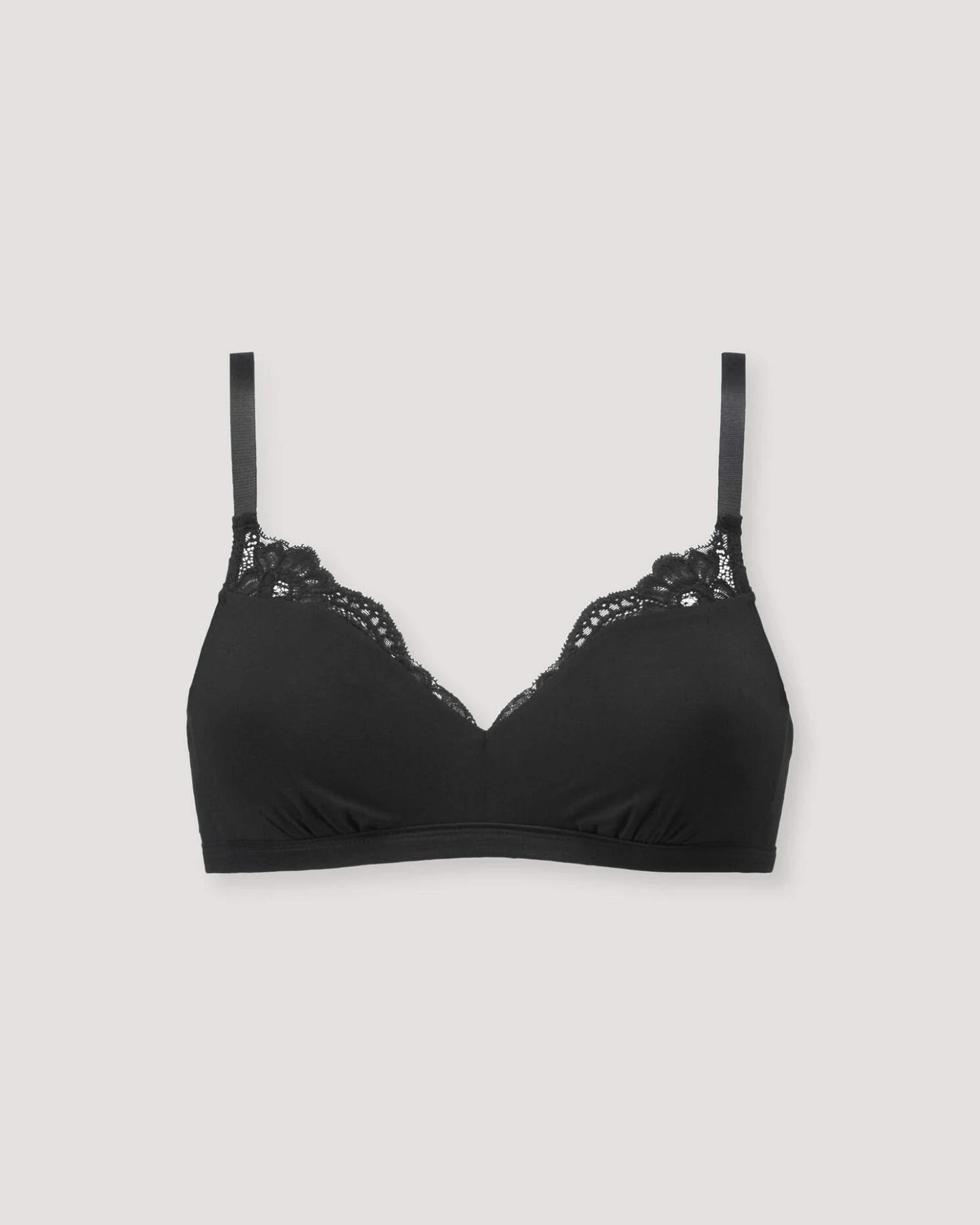 hessnatur Damen Soft BH PURE SENSE LACE aus TENCEL™ Modal - schwarz - Größe 38 – Ansicht 4