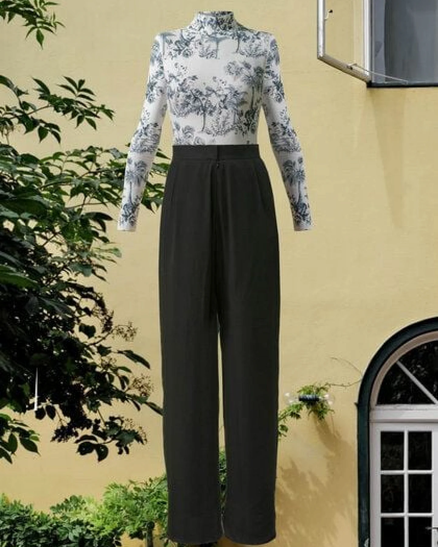 Atelier SNOW Set Langärmliger Body + Marlenehose Elena aus Bio-Lyocell – Ansicht 2