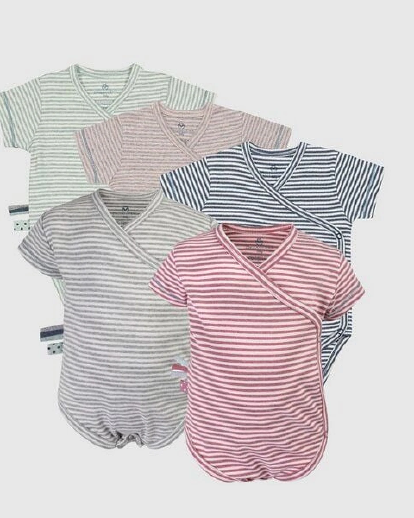 Baby S/S Kimono Body gestreift 'OrganicEra' aus Bio-Baumwolle – Ansicht 3
