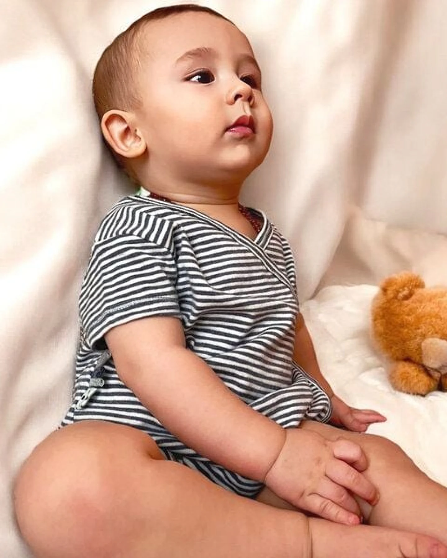 Baby S/S Kimono Body gestreift 'OrganicEra' aus Bio-Baumwolle – Ansicht 4