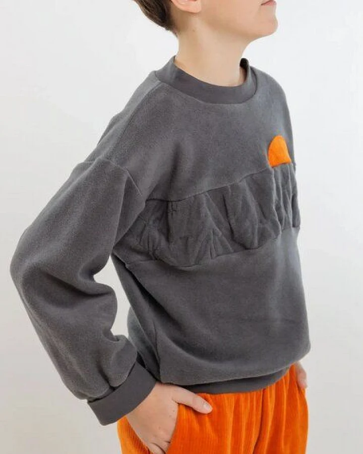 Babbily BIO Fleece Pulli "Norwegian Woods" - mitwachsend