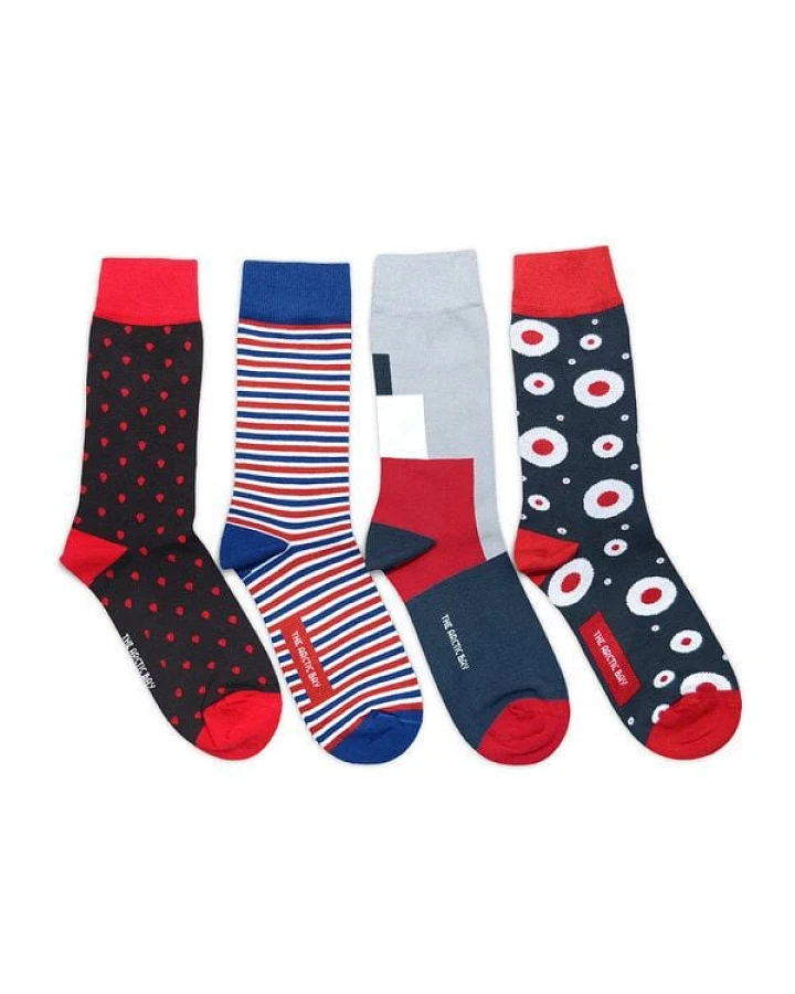 The Arctic Bay Socken 4er-Pack aus Bio-Baumwolle – Eldur Edition – Doppelfadig, Nachhaltig & Fair Hergestellt