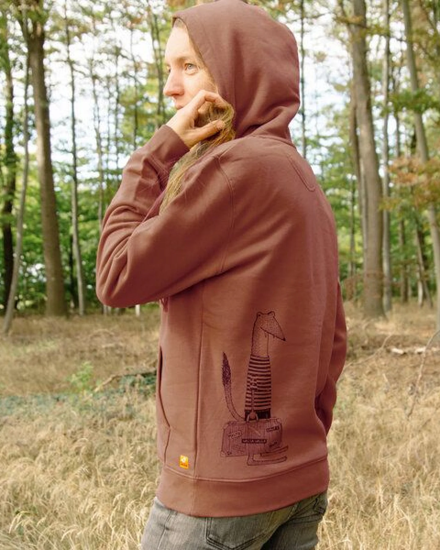 Cmig Unisex Hoodie Reisewiesel – Ansicht 3