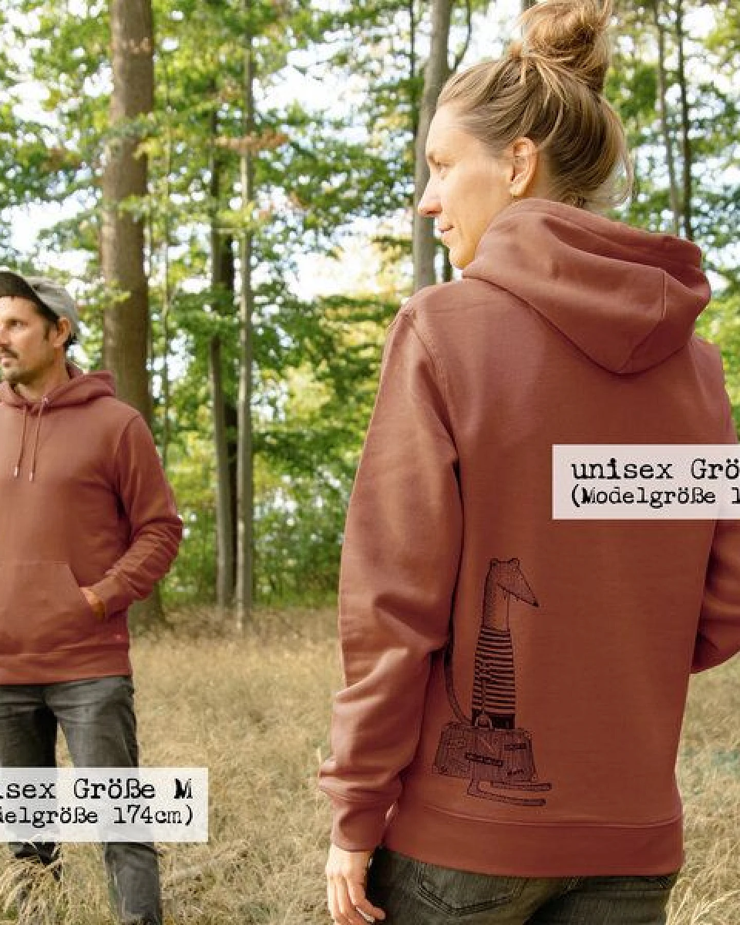 Cmig Unisex Hoodie Reisewiesel – Ansicht 4