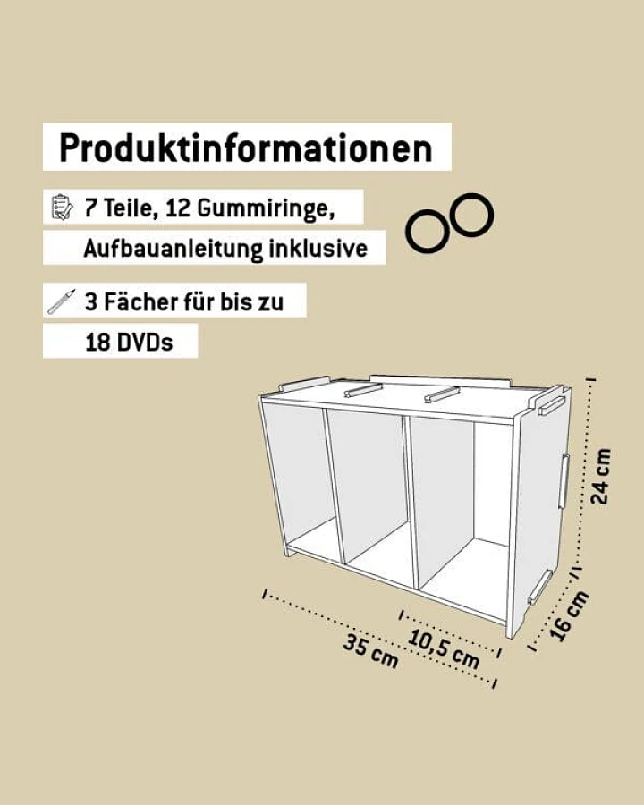 WERKHAUS Medienbox DVD (stapelbar)