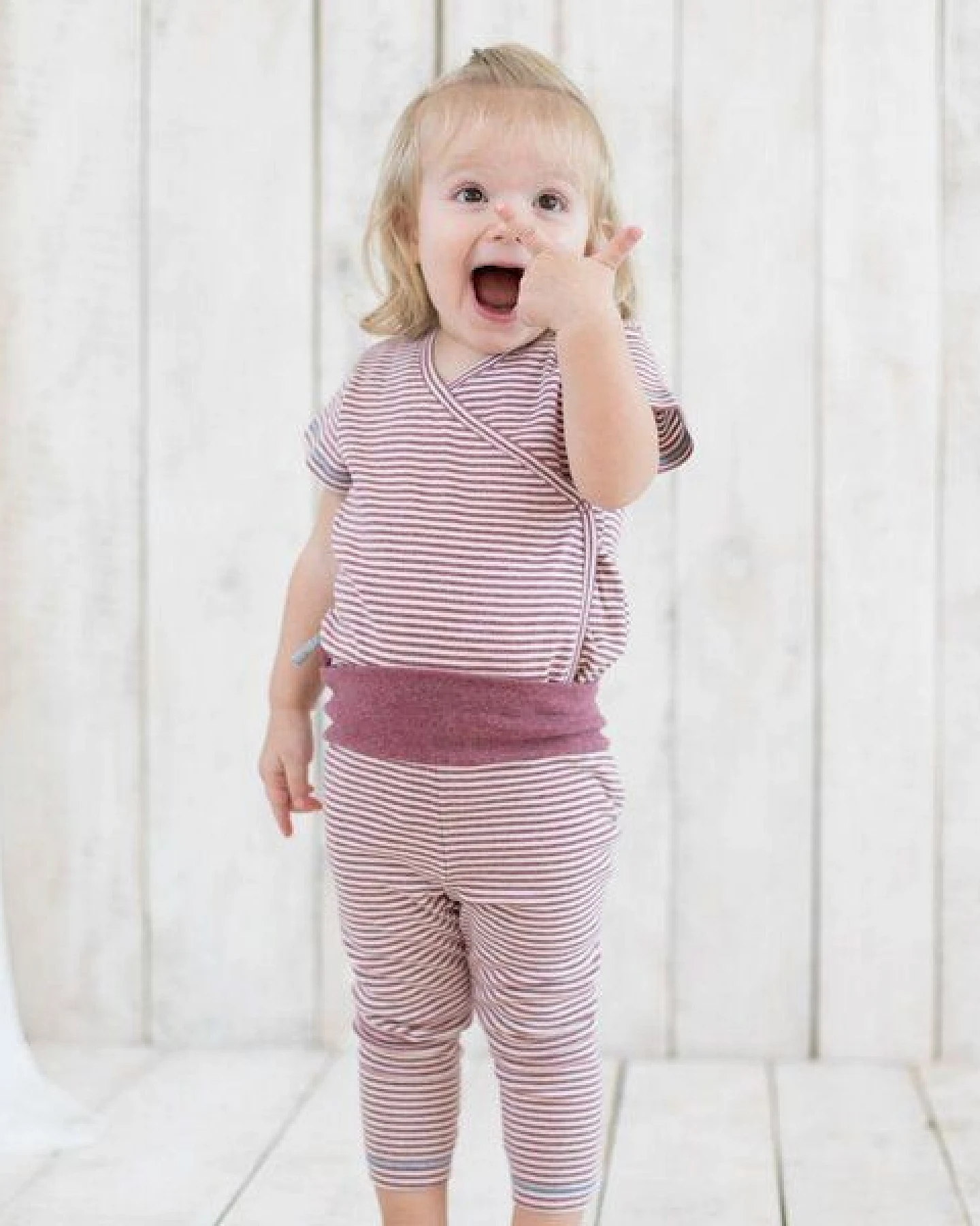 Baby-Leggings gestreift 'OrganicEra' aus Bio-Baumwolle – Ansicht 2