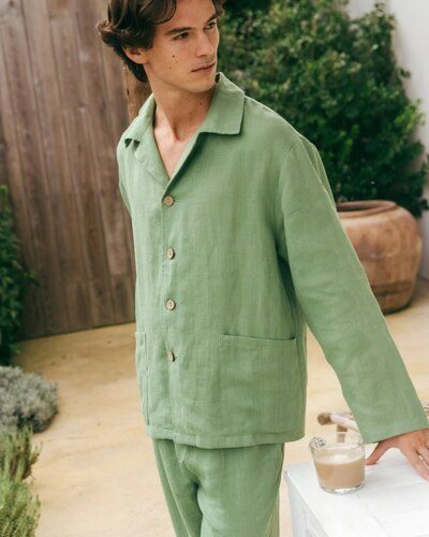 AmourLinen Leinen loungewear set OLIVER – Ansicht 2