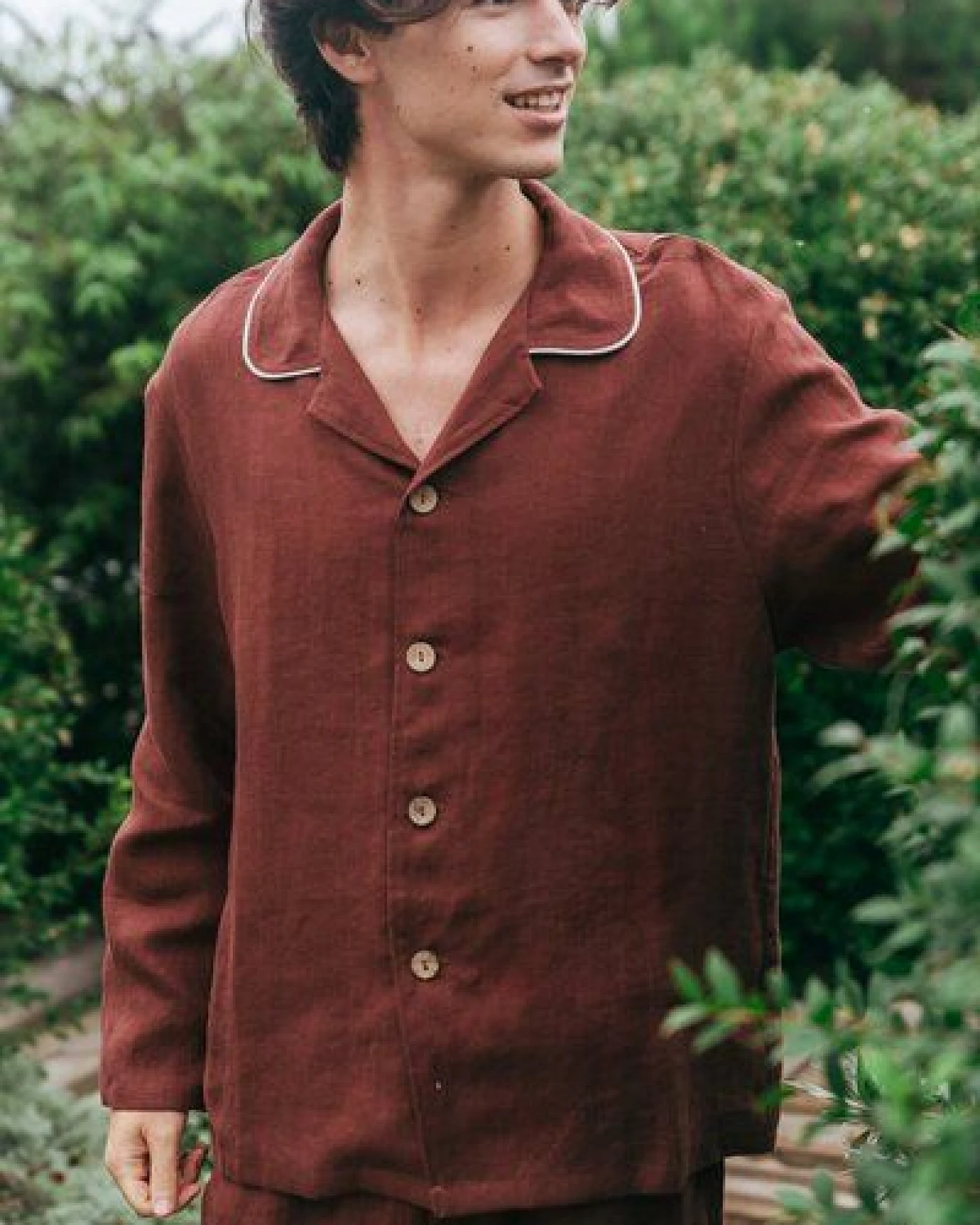 AmourLinen Klassisches leinen pyjama set HARRY – Ansicht 2