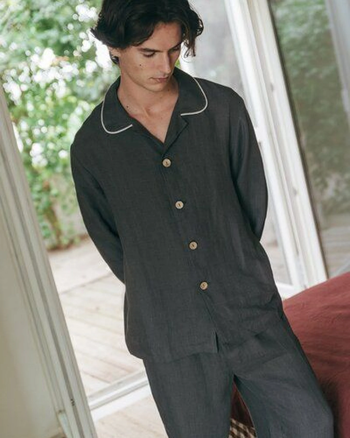 AmourLinen Klassisches leinen pyjama set HARRY – Ansicht 4
